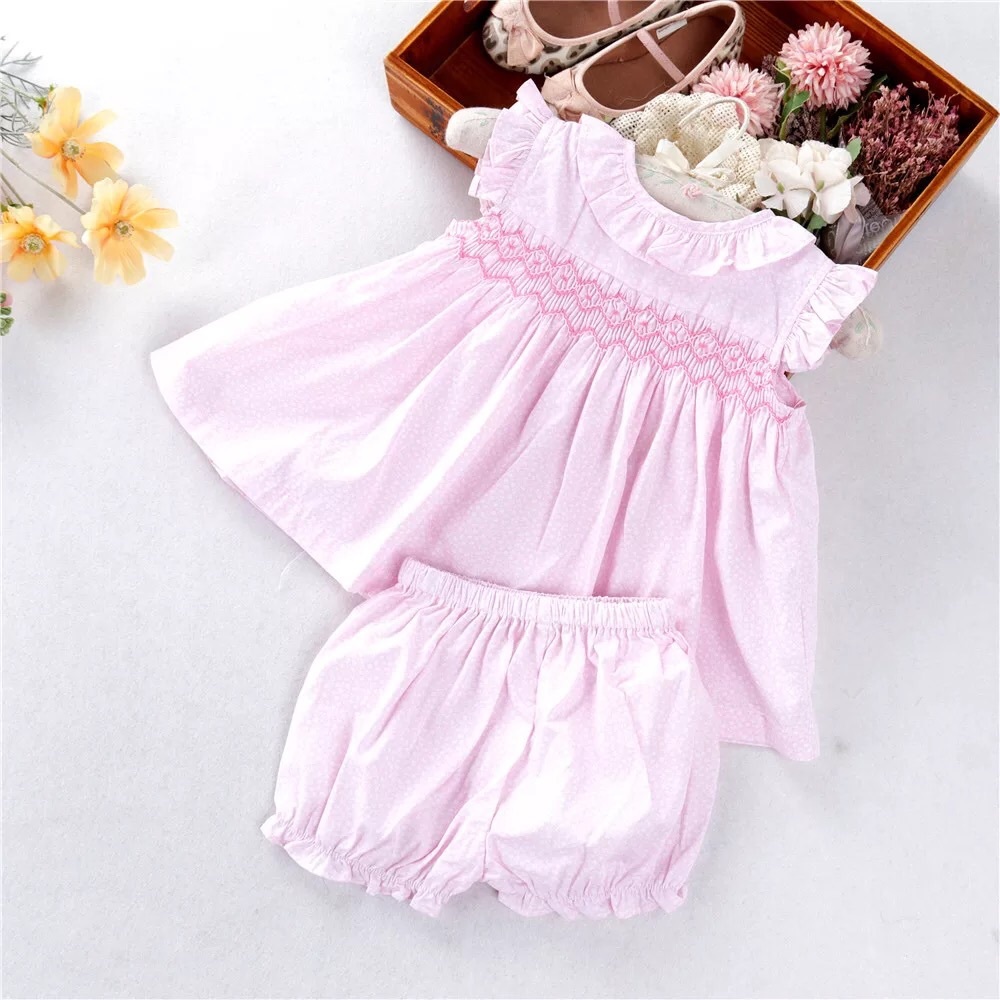 Beautiful 100% Cotton Handmade Smocked Dress
